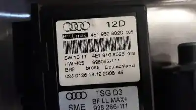 Автозапчасти б/у регулятор стекла переднего правого за audi a8 (4e2) 3.0 v6 24v tdi ссылки oem iam 4e0837462b  