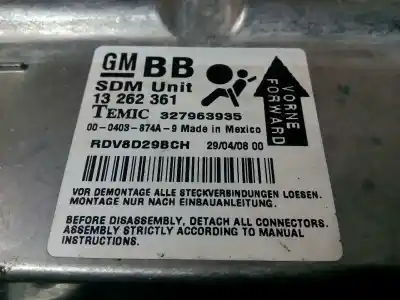 Peça sobressalente para automóvel em segunda mão kit airbag por opel corsa d enjoy referências oem iam   