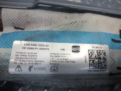 Second-hand car spare part front left curtain airbag for seat leon (5f1) 1.6 tdi oem iam references 5f4880741  