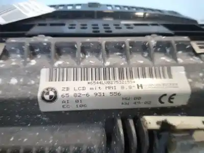 Second-hand car spare part multifunction display for bmw serie 7 (e65/e66) 3.0 turbodiesel cat oem iam references 65826931556  