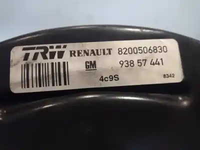 Gebrauchtes Autoersatzteil bremsservo zum opel vivaro furgón/combi (07.2006 =>) 2.0 16v cdti oem-iam-referenzen 8200506830 93857441 