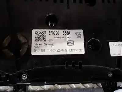 Автозапчастина б/у панель інструментів для seat leon (5f1) 1.6 tdi посилання на oem iam 5f0920863a  