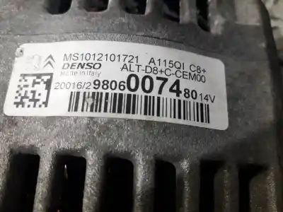 Автозапчастина б/у генератор для citroen c-elysée 1.2 12v vti посилання на oem iam 9806007480  