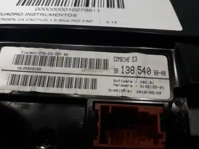 Second-hand car spare part dashboard for citroen c4 cactus 1.6 bluehdi 100 oem iam references 981385408000  314812001