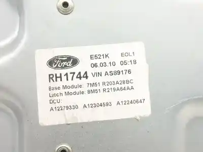 Автозапчастина б/у регулятор переднього правого скла для ford c-max (cb3) 1.6 tdci cat посилання на oem iam rh965078101 7m51r045h16a 
