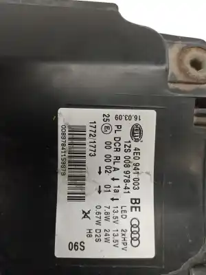 Автозапчастина б/у ліва фара для audi a8 (4e2) 4.0 v8 32v tdi biturbo cat (ase) посилання на oem iam 4e0941003  