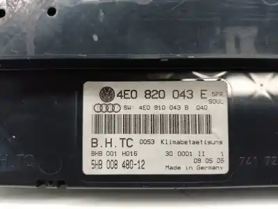 Автозапчасти б/у климат-контроль за audi a8 (4e2) 4.0 v8 32v tdi biturbo cat (ase) ссылки oem iam 4e0820043e  5hb00848012