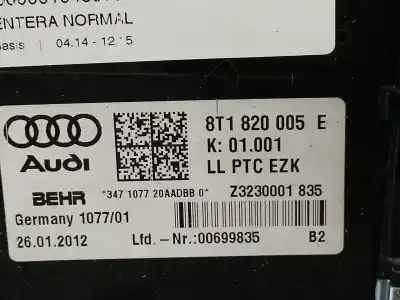 Peça sobressalente para automóvel em segunda mão aquecimento normal completo por audi a4 berlina (b8) basis referências oem iam 8t1820005e  