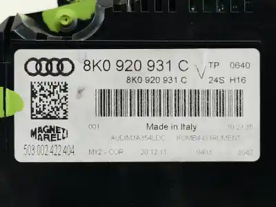 Peça sobressalente para automóvel em segunda mão quadrante por audi a4 berlina (b8) basis referências oem iam 8k0920931c  