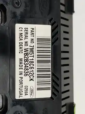 Peça sobressalente para automóvel em segunda mão comando de sofagem (chauffage / ar condicionado) por ford kuga (cbv) titanium s 4x4 referências oem iam 7m5t18c612ck  