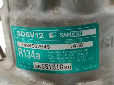 Peça sobressalente para automóvel em segunda mão compressor de ar condicionado a/a a/c por citroen c3 1.4 16v referências oem iam 9655191680  sd6v121450