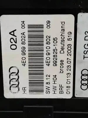 Автозапчастина б/у регулятор скла заднього правого для audi a8 (4e2) 4.0 v8 32v tdi biturbo cat (ase) посилання на oem iam 4e1910802  