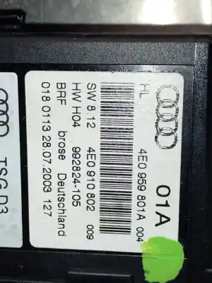Автозапчасти б/у регулятор стекла заднего левого за audi a8 (4e2) 4.0 v8 32v tdi biturbo cat (ase) ссылки oem iam 4e0910802  