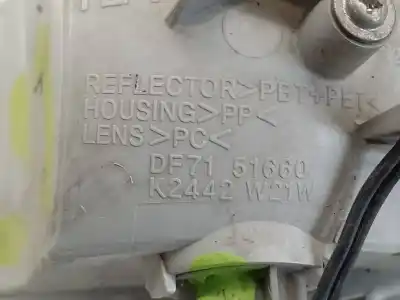 Second-hand car spare part rear left fog light for mazda 2 (de_, dh_) 1.3 (de3fs) oem iam references df7151660  