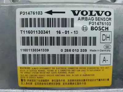 Second-hand car spare part airbag control unit for volvo xc60 r-design momentum oem iam references p31476103  