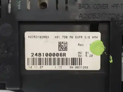 Peça sobressalente para automóvel em segunda mão quadrante por renault laguna iii dynamique tomtom referências oem iam 248100006r  