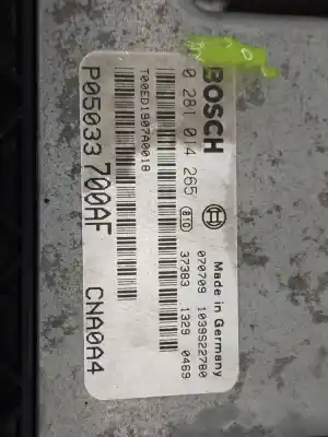 Peça sobressalente para automóvel em segunda mão centralina do motor por dodge avenger 2.0 16v crd cat referências oem iam 0281014265  p05033700af