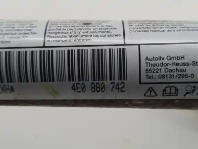Автозапчастина б/у передня права подушка безпеки для audi a8 (4e2) 4.0 v8 32v tdi biturbo cat (ase) посилання на oem iam 4e0880742  