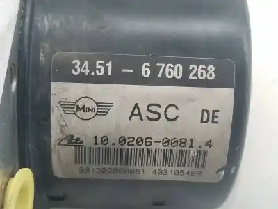 Peça sobressalente para automóvel em segunda mão abs por bmw mini (r50,r53) cooper referências oem iam 6760269  