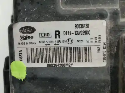 Автозапчасти б/у правая фара за ford transit connect furgon 200 l1 ambiente 101 cv / 74 kw ссылки oem iam dt1113w029dc  