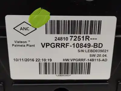 Second-hand car spare part dashboard for renault clio iv (bh_) 1.5 dci 75 oem iam references 248107251r 248107251r 248107251r