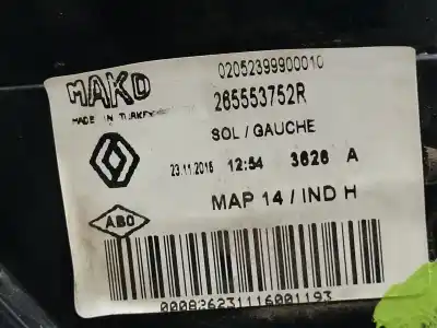 Автозапчастина б/у лівий ход ліхар для renault clio iv (bh_) 1.5 dci 75 посилання на oem iam 265553752r 265553752r 265553752r