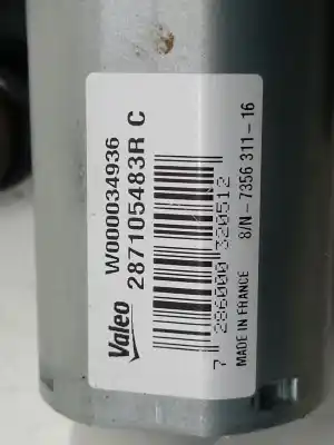 Автозапчастина б/у двигатель заднього склоочисника для renault clio iv (bh_) 1.5 dci 75 посилання на oem iam 287105483r