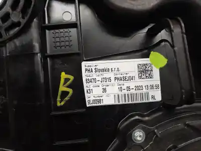 Second-hand car spare part rear left window regulator for kia xceed (cd) 1.5 t-gdi mhev oem iam references 83470j7315 83450j7025 