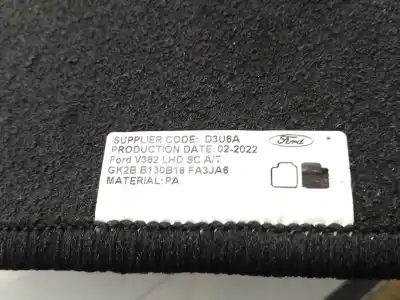 Pièce détachée automobile d'occasion tapis pour ford tourneo custom v362 autobús (f3) 1.0 ecoboost phev références oem iam dk2bb13035 dk2bb13035 dk2bb13035