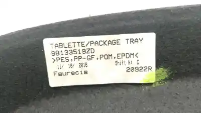 Second-hand car spare part parcel shelf for citroen c3 iii van (sx_, sy_) bluehdi 75 oem iam references 98133519zd 98133519zd 98133519zd