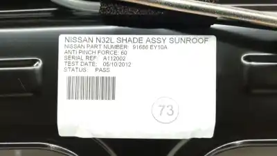 Pezzo di ricambio per auto di seconda mano tetto elettrico per nissan qashqai / qashqai +2 i (j10, nj10, jj10e) 1.5 dci riferimenti oem iam 91686ey10a 91686ey10a 