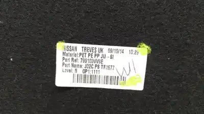 Second-hand car spare part parcel shelf for nissan note (e12) 1.5 dci oem iam references 799103vv9e 799103vv9e 799103vv9e