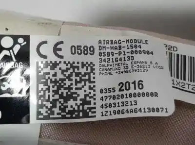 Автозапчастина б/у передня права подушка безпеки для citroen c3 aircross ii (2r_, 2c_) 1.5 bluehdi 120 (2cyhxx) посилання на oem iam 0589p1000904  34216413d