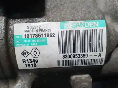 Peça sobressalente para automóvel em segunda mão compressor de ar condicionado a/a a/c por renault kangoo profesional referências oem iam 8200953359a  sd6v12
