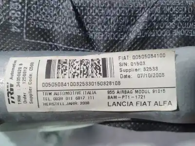 Second-hand car spare part front left curtain airbag for alfa romeo mito (145) distinctive oem iam references 505084100  34050620b