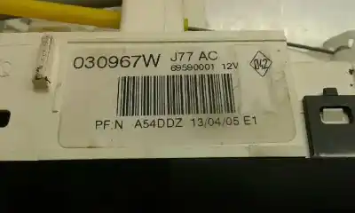 Second-hand car spare part heating / air conditioning control panel for renault modus confort dynamique oem iam references 69590001  1000001506852