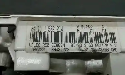 Second-hand car spare part heating / air conditioning control panel for mini mini (r50, r53) one d oem iam references 64111502214  64111502214