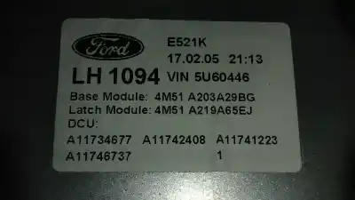 Автозапчастина б/у регулятор вікна передній лівий для ford focus c-max (cap) 1.8 tdci turbodiesel cat посилання на oem iam 4m51a203a29bg  2 pins