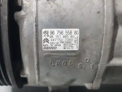 Second-hand car spare part air conditioning compressor for peugeot rifter access standard oem iam references 9675655880 4471507360 denso 