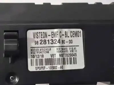 Second-hand car spare part multifunction display for peugeot expert furgón pro standard oem iam references 982813248000  ns77020045