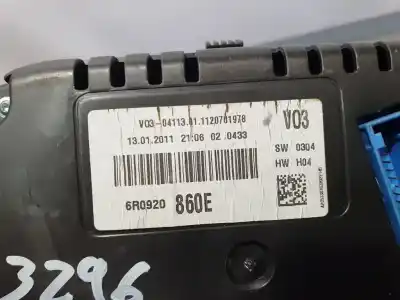 Pezzo di ricambio per auto di seconda mano pannello degli strumenti per volkswagen polo (6r1) crosspolo riferimenti oem iam 6r0920860e  a2c63387632