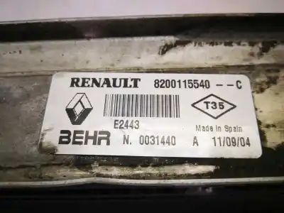 Peça sobressalente para automóvel em segunda mão intercooler por renault scenic iii dynamique referências oem iam 8200115540  