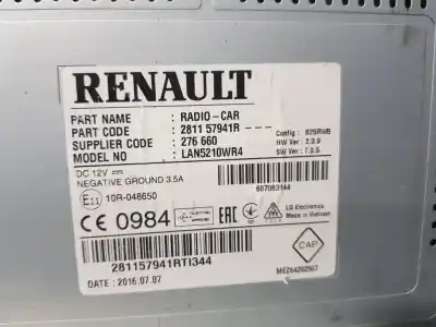 Peça sobressalente para automóvel em segunda mão módulo / sistema de navegação gps por renault clio iv expression referências oem iam 281157941r  