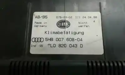 Автозапчастина б/у клімат-контроль для audi a3 (8l) 1.9 tdi посилання на oem iam 5hb00760804  8l0820043d Автозапчастина б/у клімат-контроль для audi a3 (8l) 1.9 tdi посилання на oem iam 5hb00760804  8l0820043d
