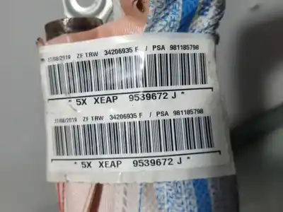 Peça sobressalente para automóvel em segunda mão airbag de cortina dianteiro direito por citroen c3 live referências oem iam 981185798  34206935f
