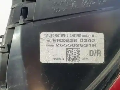 Автозапчастина б/у правий ліхтар для renault clio iv expression посилання на oem iam 265502631r  