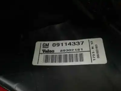 Pezzo di ricambio per auto di seconda mano luci posteriori destra per opel corsa c 1.7 16v di cat (y 17 dtl / lk8) riferimenti oem iam 09114337 09114337 89302181