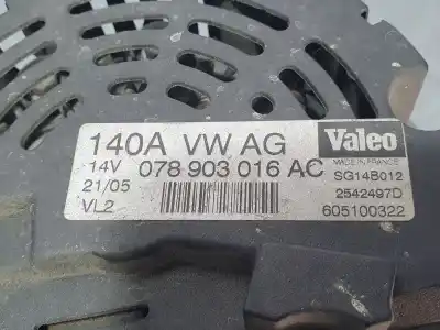 Tweedehands auto-onderdeel alternator voor audi a4 berlina (8e) 2.5 tdi (120kw) oem iam-referenties 078903016ac 2542497d valeo 