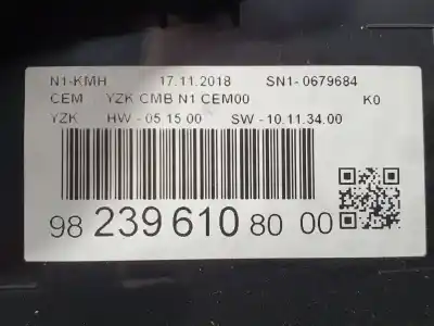 Second-hand car spare part dashboard for citroen jumpy fugón confort xl oem iam references 9823961080  sni0679684