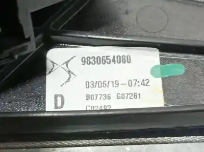 Second-hand car spare part rear right window regulator for ds 7 crossback la premiere oem iam references 9830654080  